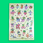 Happy Planters - Garden Stationery Holographic Sticker Sheet