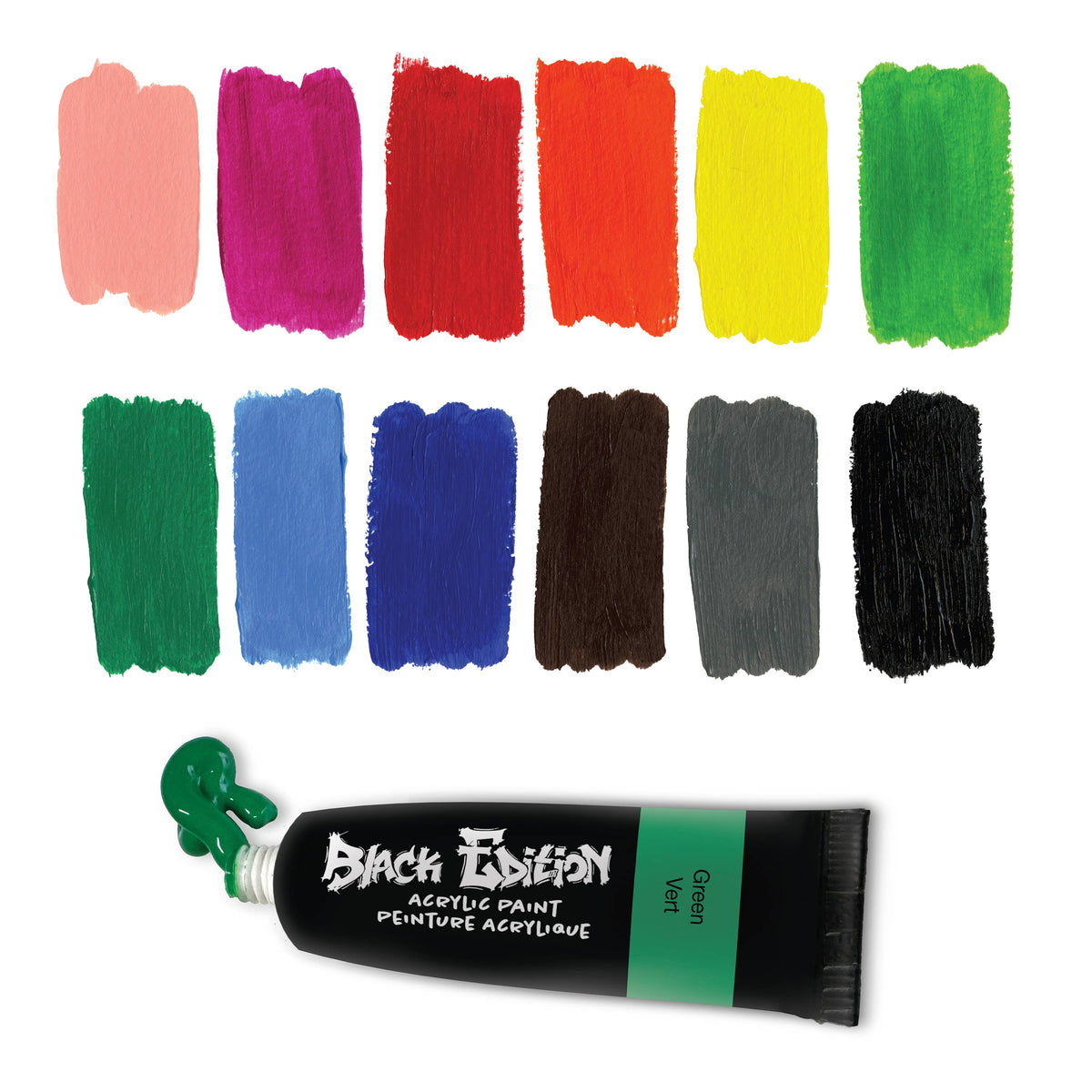 12 Ct Acrylic Liquid Paint Tubes, Basic Colors