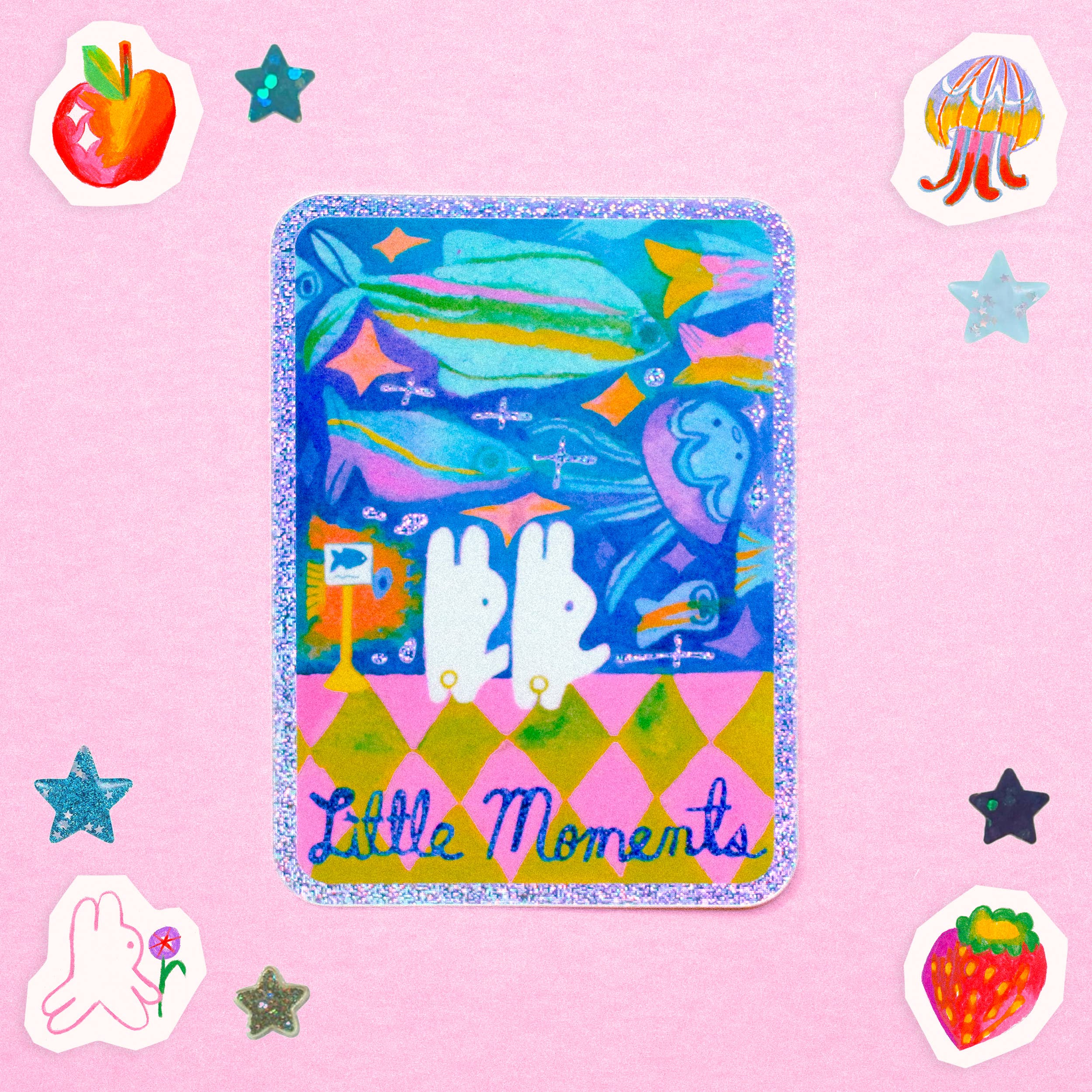Little Moments Glitter Vinyl Sticker