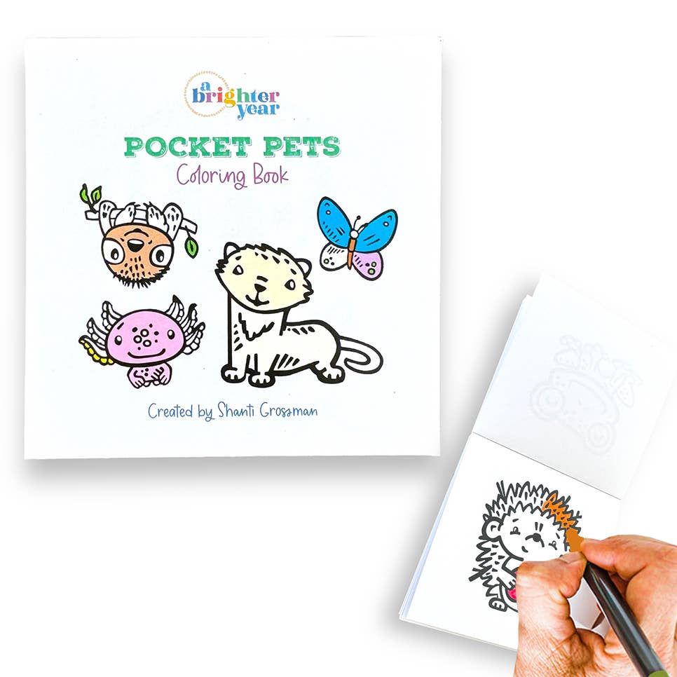 Pocket Pets Mini Coloring Book for Adults and Kids