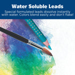 12 Grip Watercolor Pencils with Raised Grip - EcoPencils