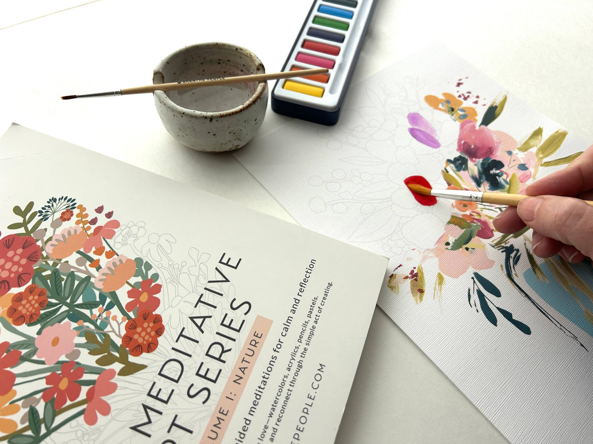 Meditative Painting Art Book: Simple Prompts + Journal Reflections