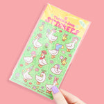 Ducks with Hats Glitter Sticker Sheet
