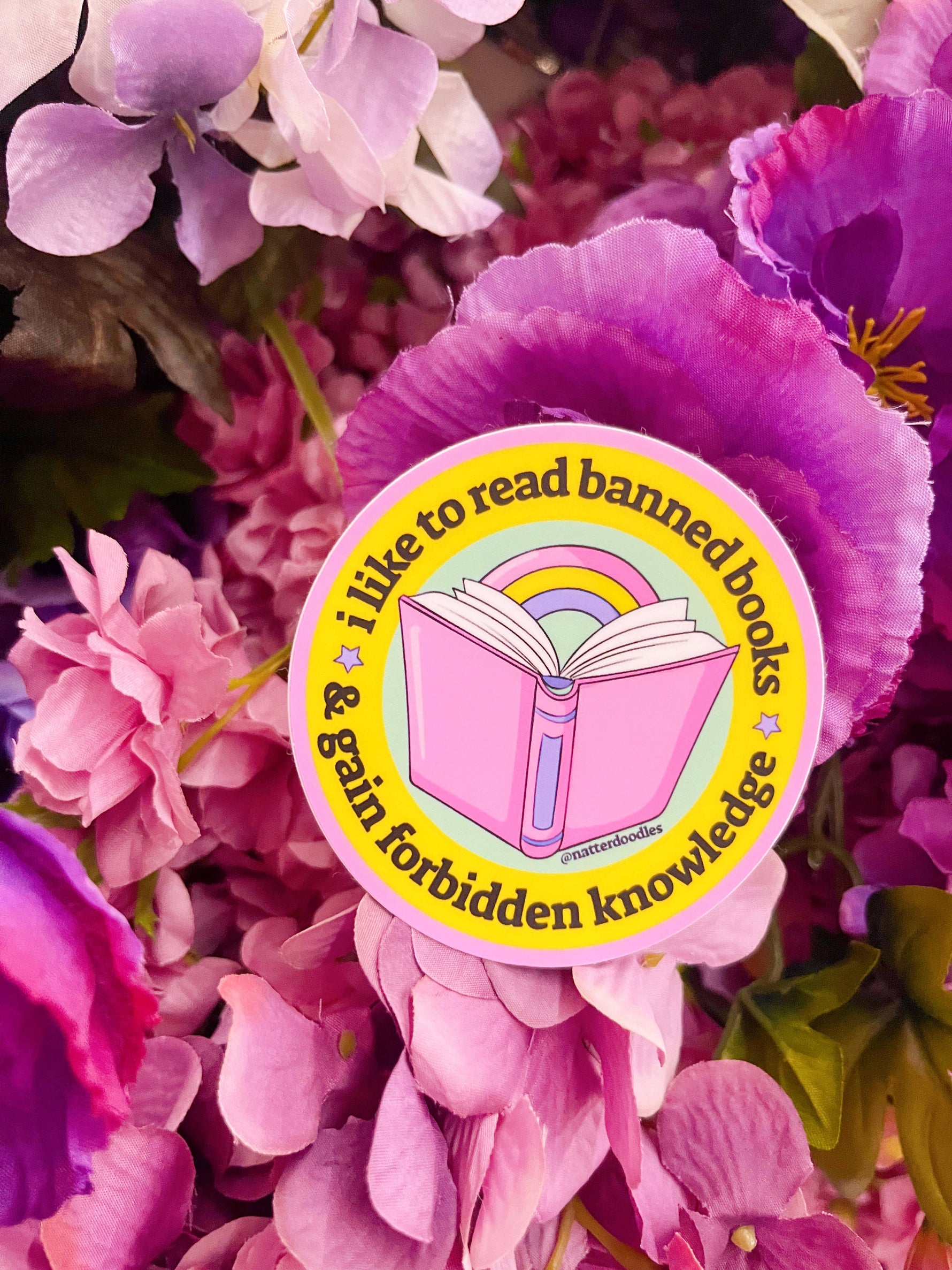 Read Banned Books & Gain Forbidden Knowledge vinyl sticker