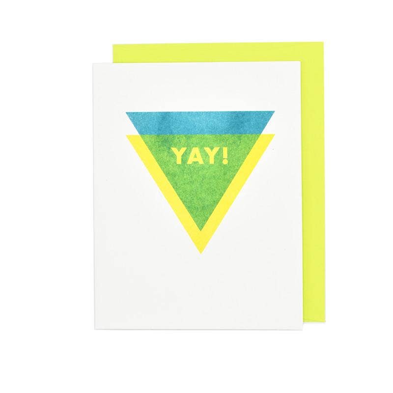 "YAY" Congratulations Risograph Card