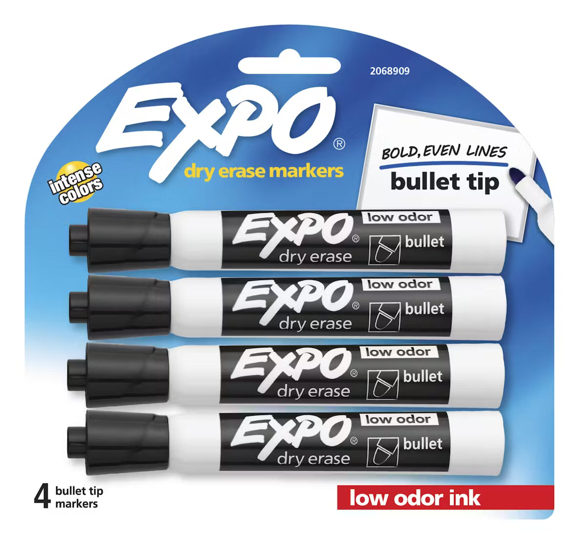 Black EXPO chisel tip or fine tip dry erase marker