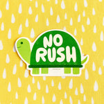No Rush Turtle vinyl sticker