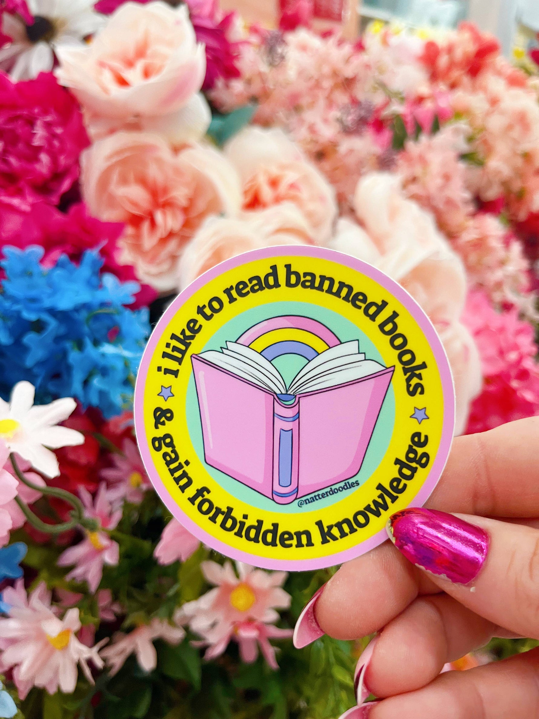 Read Banned Books & Gain Forbidden Knowledge vinyl sticker