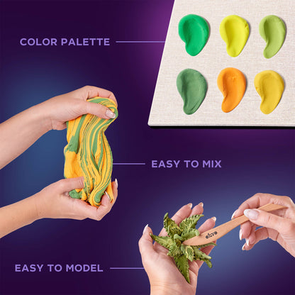 OKTO Sensory air dry clay art 3D woodcraft “Energy”