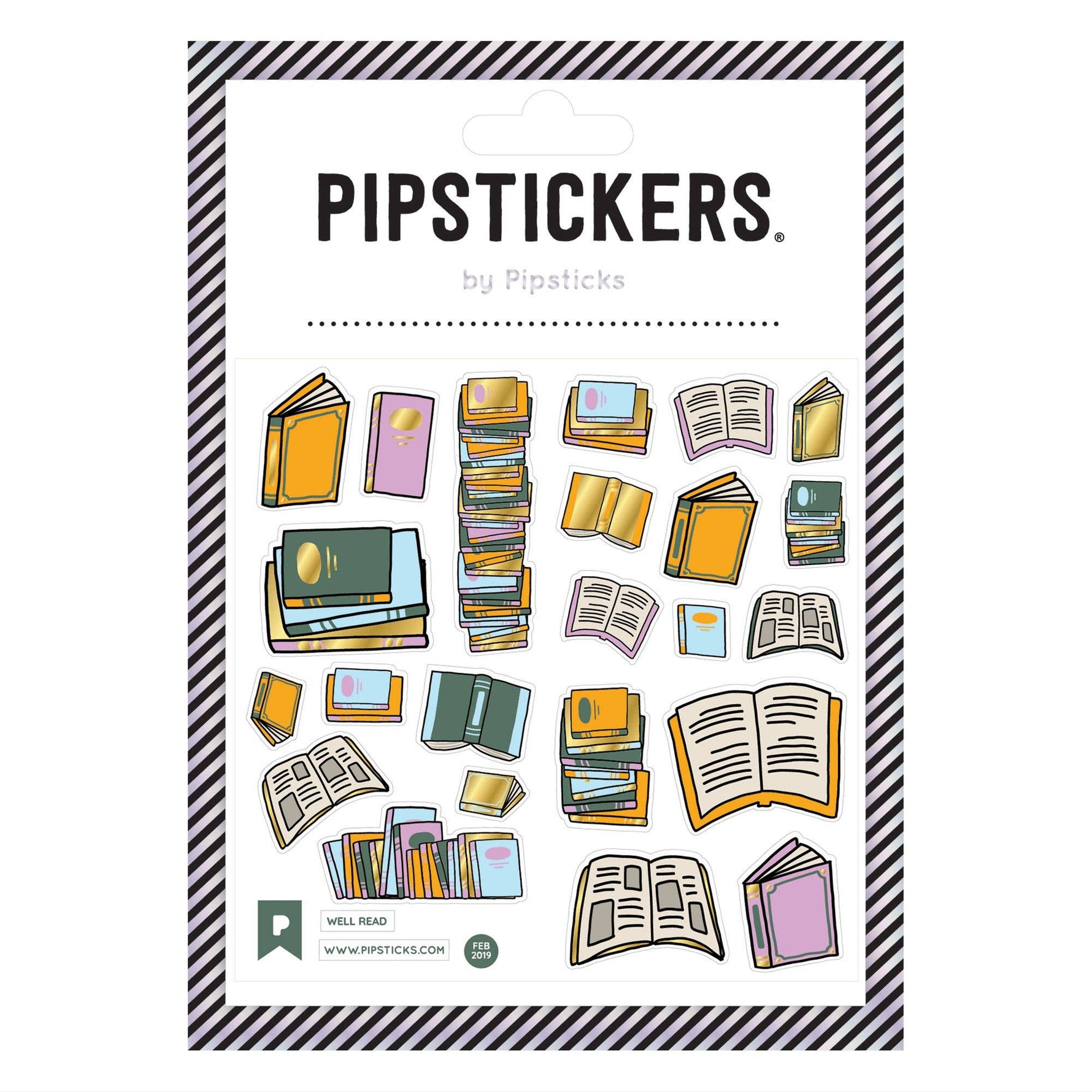 Well Read gold foil sticker
