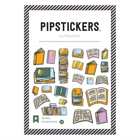 Well Read gold foil sticker