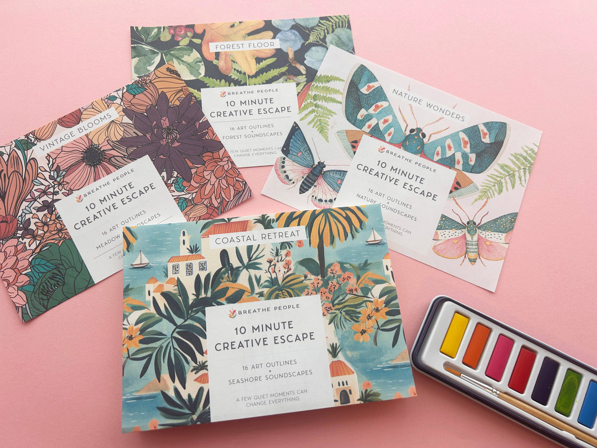 10 Minute Creative Escape Art Book — Vintage Bloom