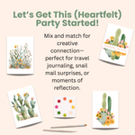 All in One Watercolor Paint Set Postcards- Abstract Flowers