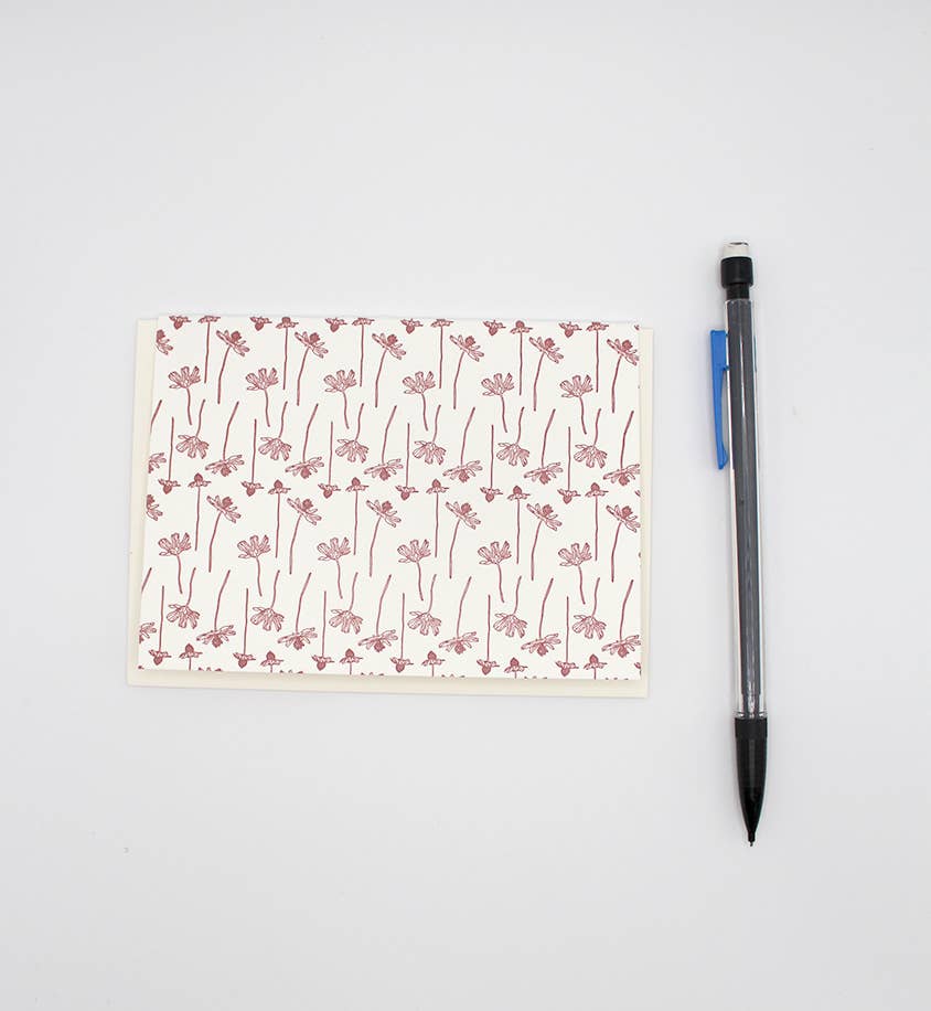 Linear Floral Small Card Pack