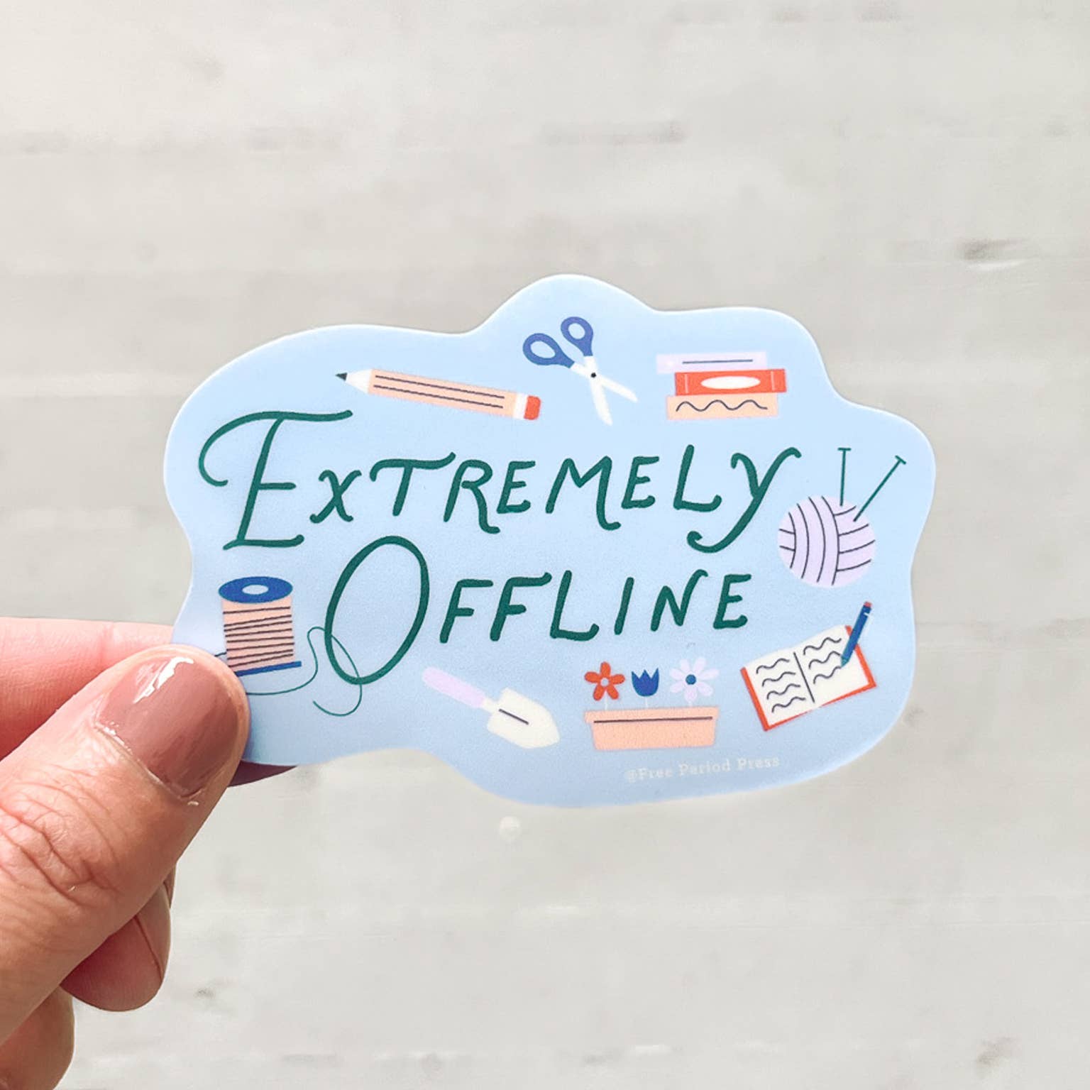 Extremely Offline vinyl sticker
