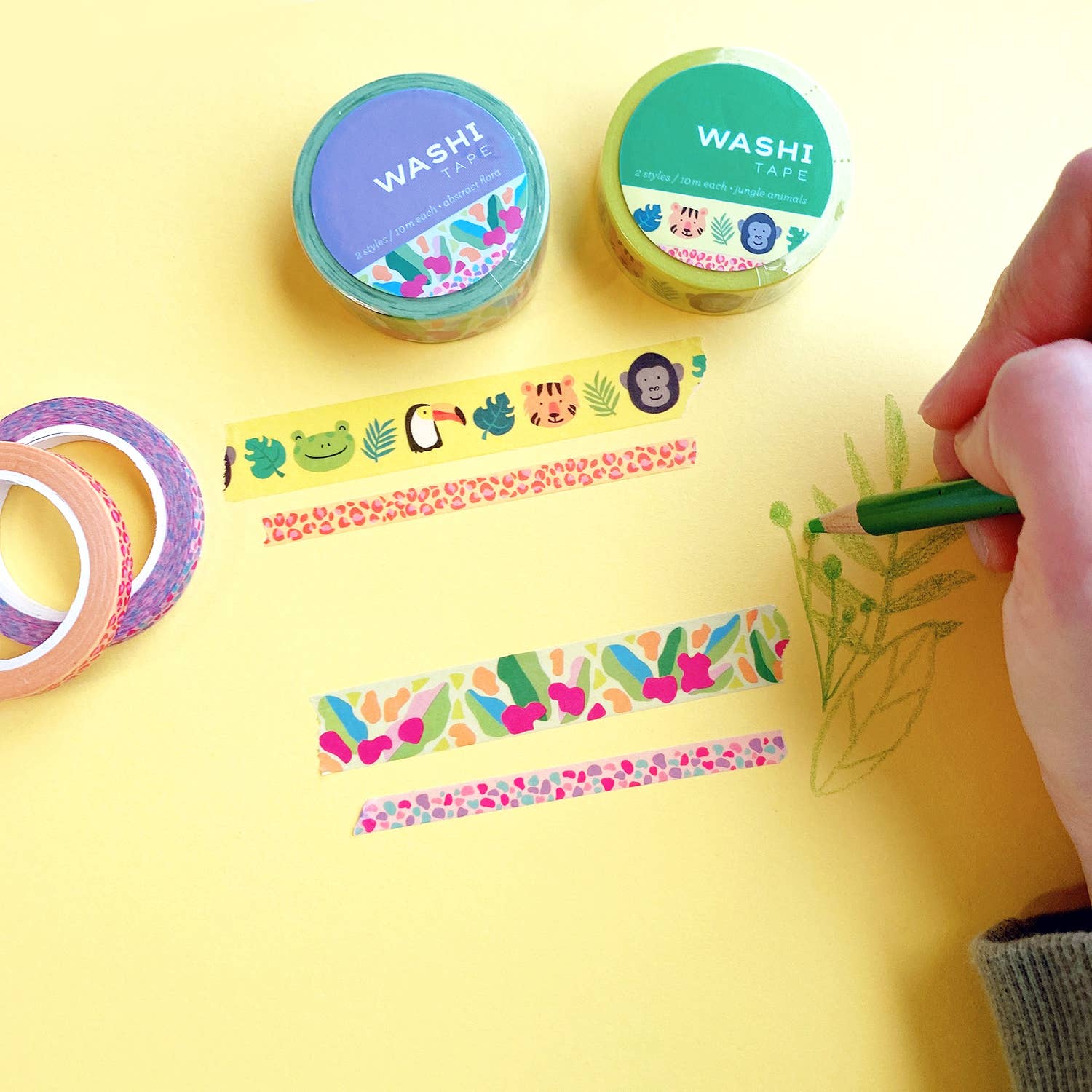 Jungle Animals Set of 2 Washi Tape