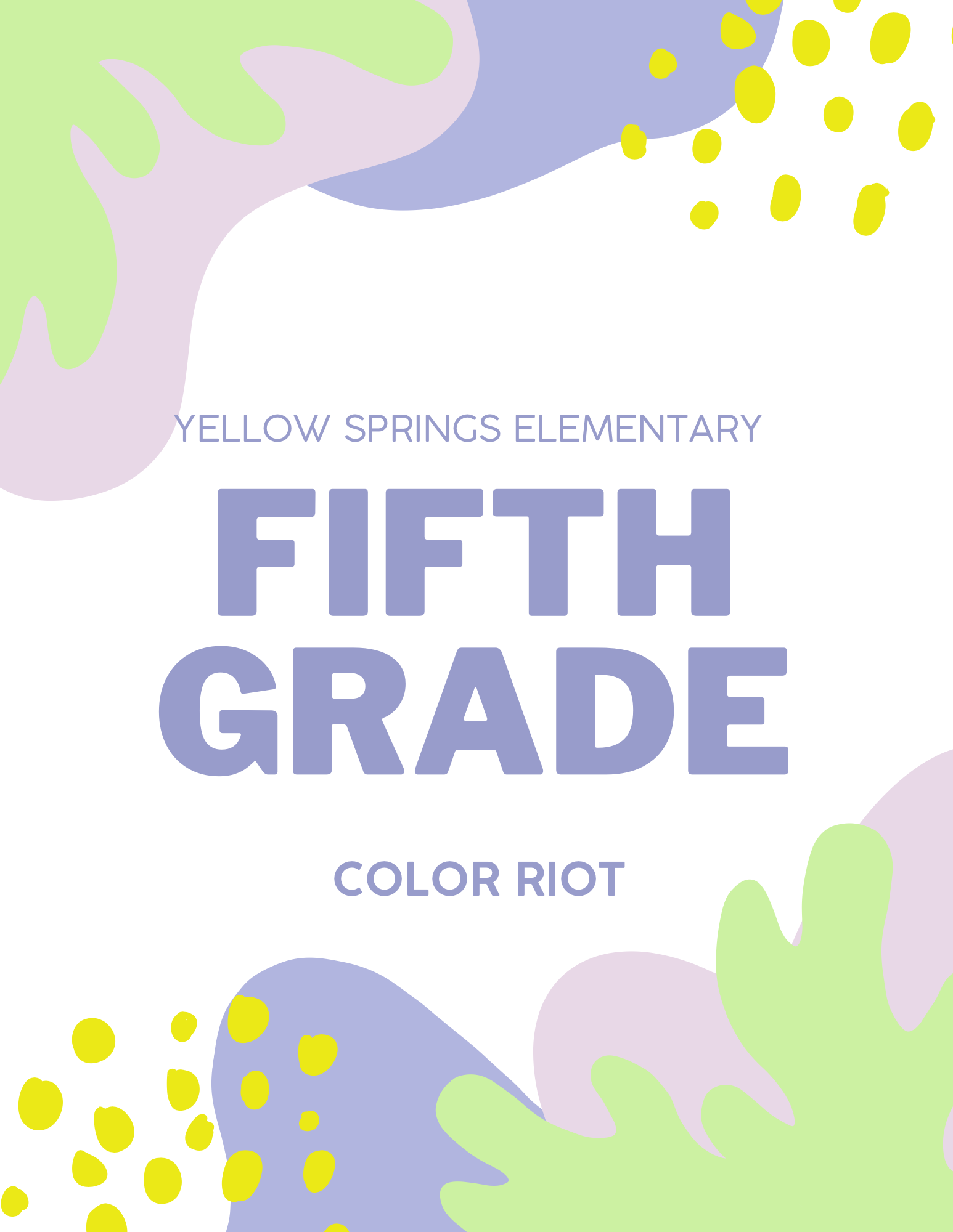 Fifth Grade school supplies - Yellow Springs Elementary School
