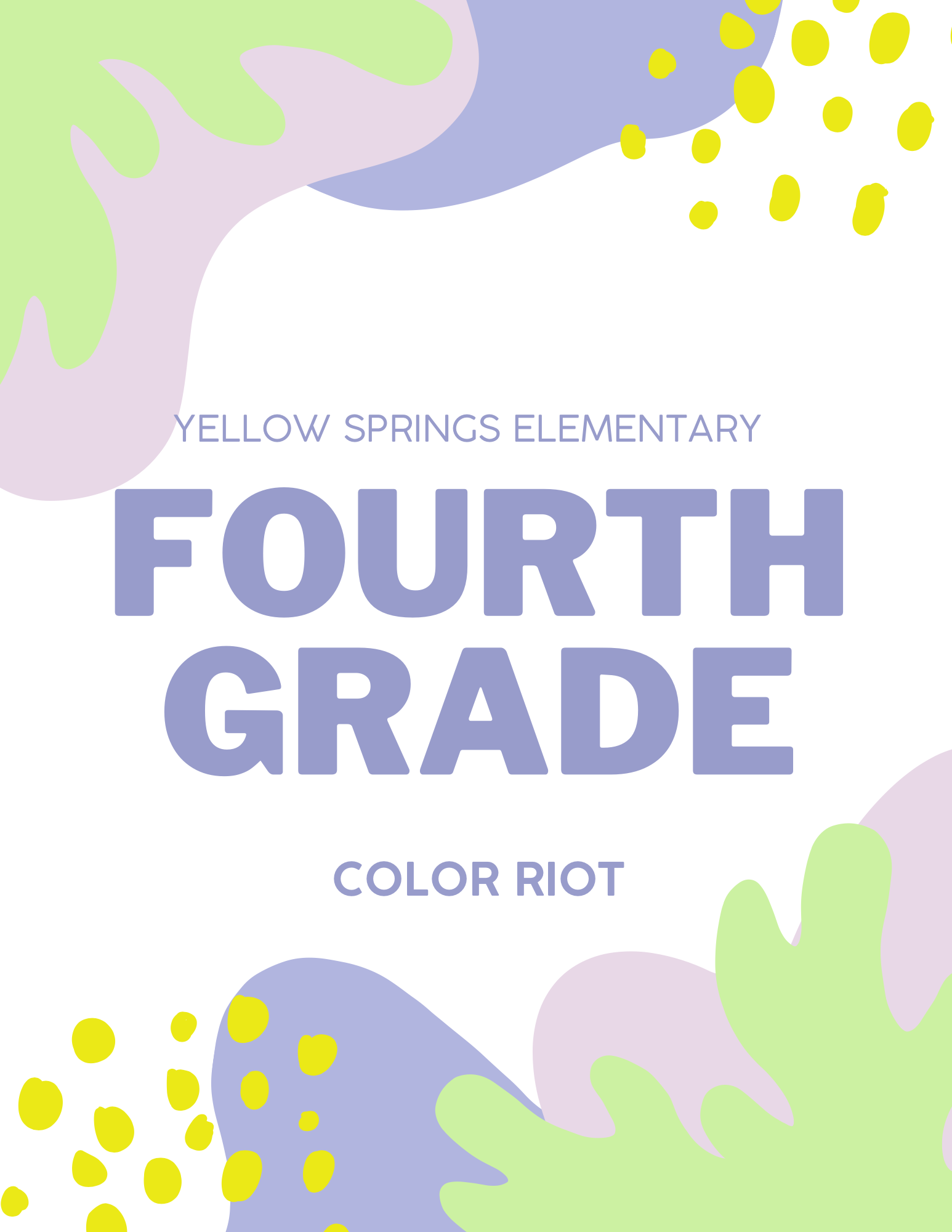 Fourth Grade school supplies- Yellow Springs Elementary School