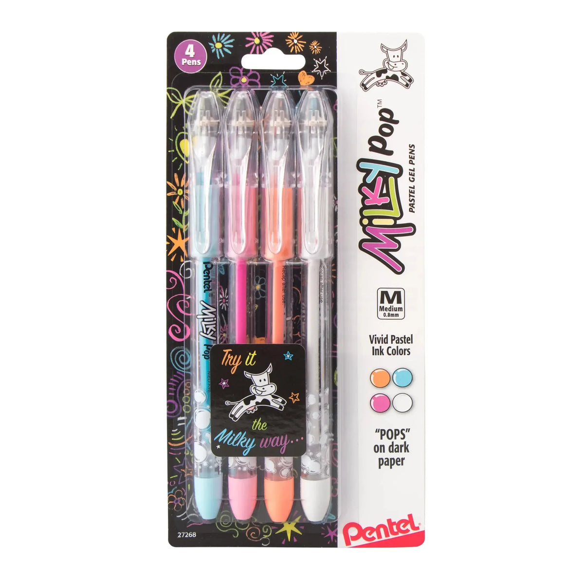 Milky Pop pastel gel pens, 4 ct.