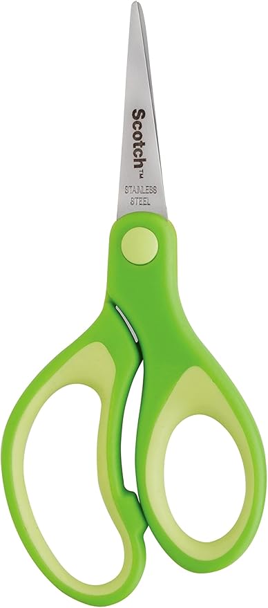 Scotch Kids Pointed Tip Scissors with Soft Touch, 5 Inches
