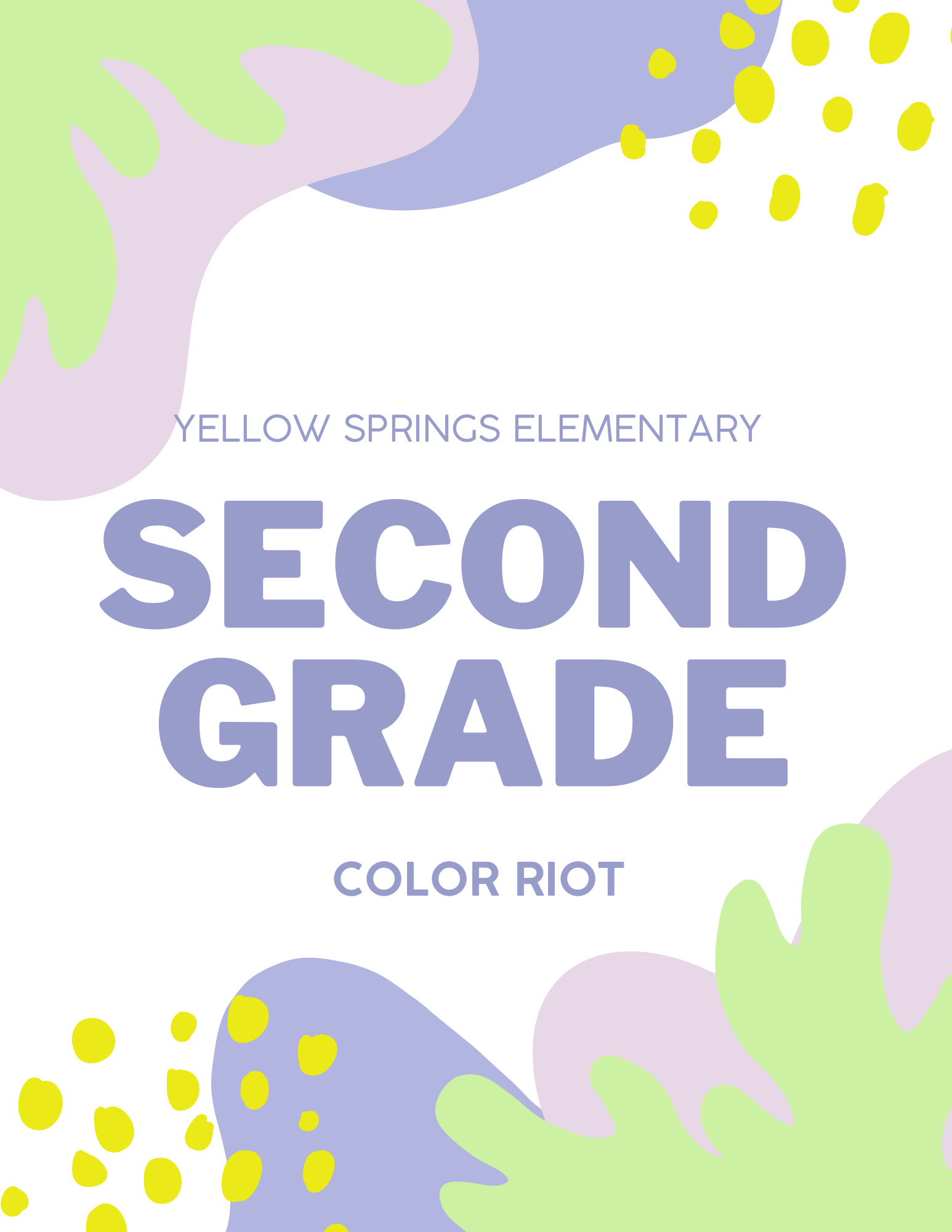 Second Grade school supplies- Yellow Springs Elementary School