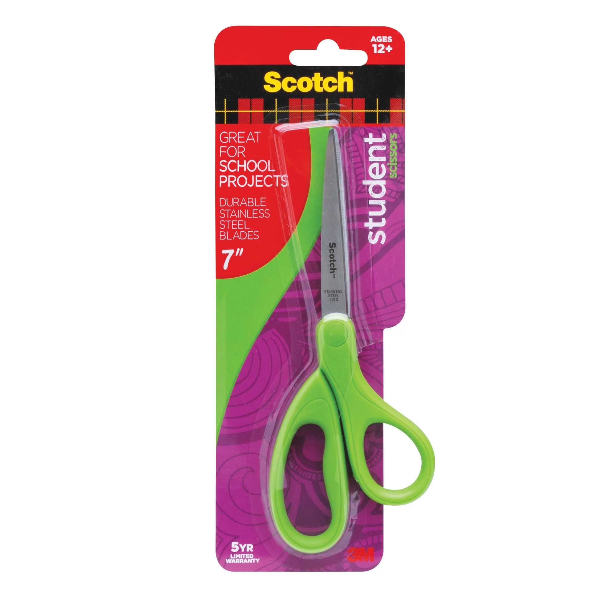 Scotch 7" student scissors- assorted colors