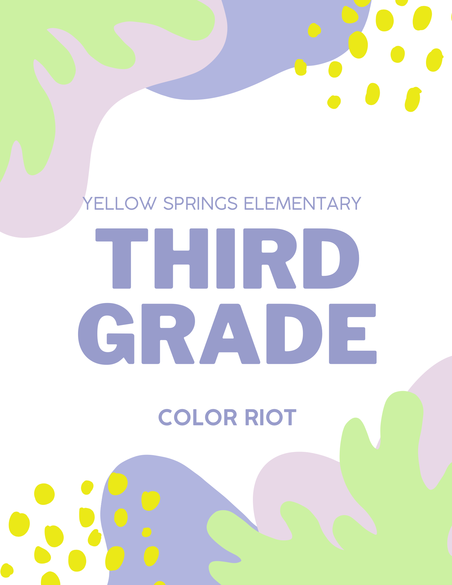 Third Grade school supplies- Yellow Springs Elementary School