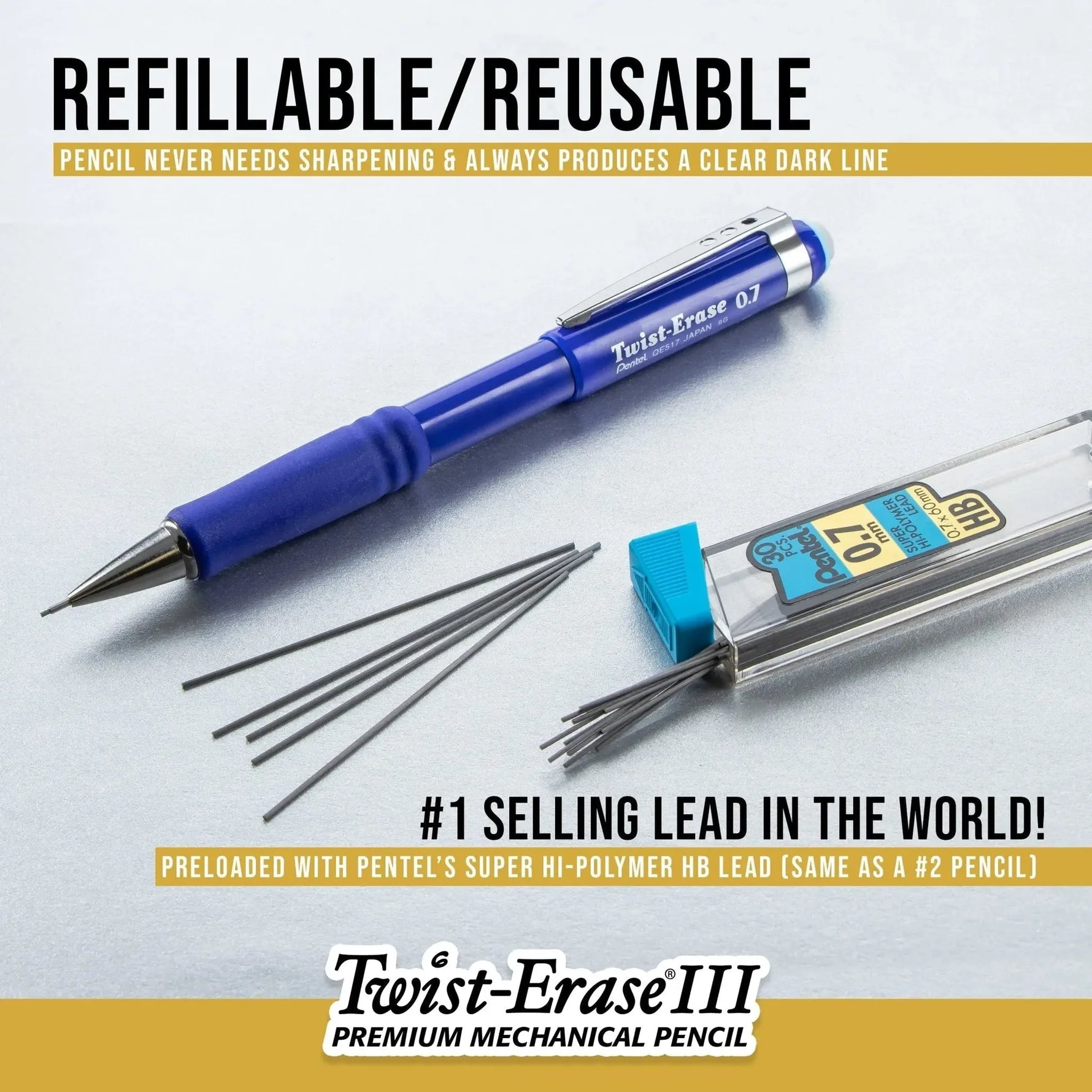 Pentel Twist-Erase III Mechanical Pencil - Two Pack